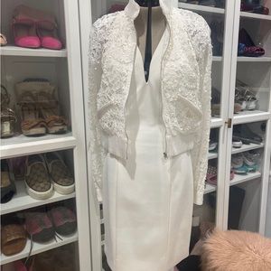 Rachel Allan Dress with Lace Jacket